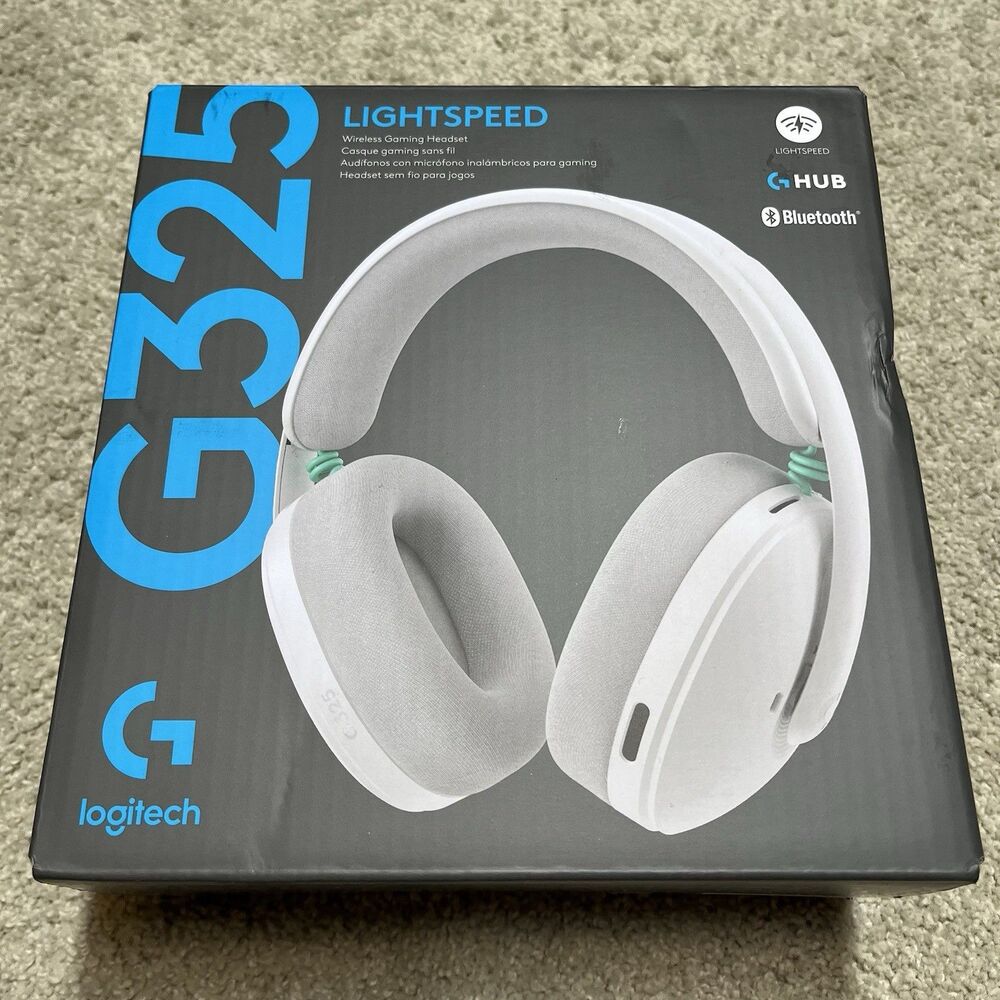 NEW Logitech G325 Lightspeed Wireless Bluetooth Headphones Gaming Headset White